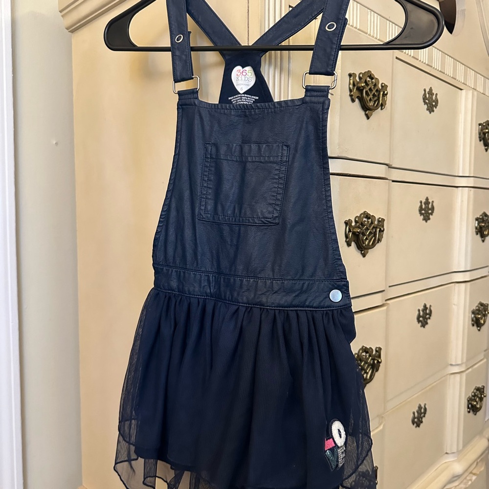 Navy Blue Kids Overall Dress
